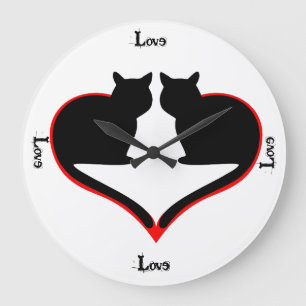 Katten in liefde grote klok