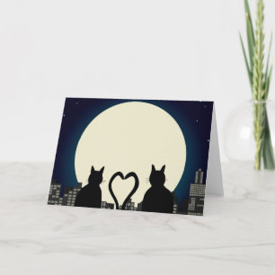 Katten in liefde kaart