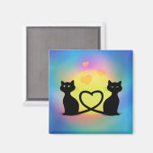 Katten in liefde magneet (Voorkant / Achterkant)