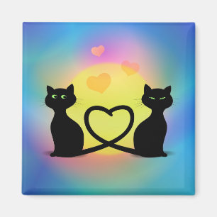 Katten in liefde magneet
