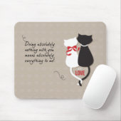 Katten in liefde muismat (Met muis)