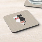 Katten in liefde Omringd door harten Drankjes Onderzetter (Linkerzijde)