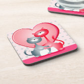 Katten in liefde, onderzetter (Linkerzijde)