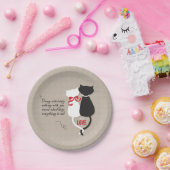 Katten in liefde papieren bordje (Feest)