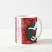 Katten in liefde: Paulie & Angie.. Lovers Koffiemok (Voorkant rechts)