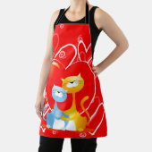 Katten in liefde, pron schort (Insitu)