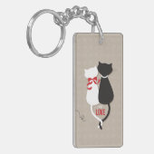 Katten in liefde sleutelhanger (Voorkant Links)