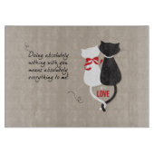 Katten in liefde snijplank (Voorkant)