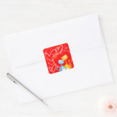 Katten in liefde, sticker (Envelop)