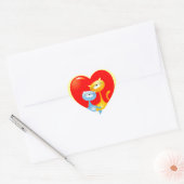 Katten in liefde, sticker (Envelop)