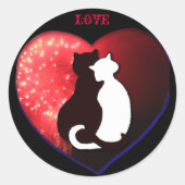 Katten in liefde, sticker (Voorkant)