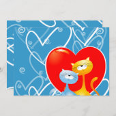 Katten in liefde, uitnodiging (Voorkant / Achterkant)