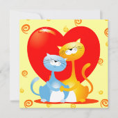 Katten in liefde, uitnodiging (Voorkant)