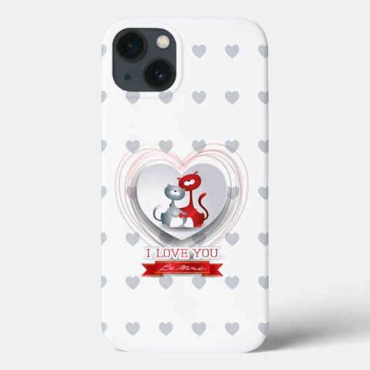 Katten in liefde voor hart Case-Mate iPhone case (Achterkant)