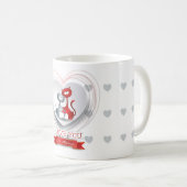 Katten in liefde voor hart koffiemok (Voorkant rechts)