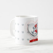 Katten in liefde voor hart koffiemok (Voorkant links)