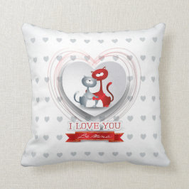 Katten in liefde voor hart kussen