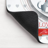 Katten in liefde voor hart muismat (Hoek)