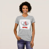 Katten in liefde voor hart t-shirt (Voorkant volledig)