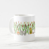 Katten in Lisdodde Koffiemok (Voorkant links)