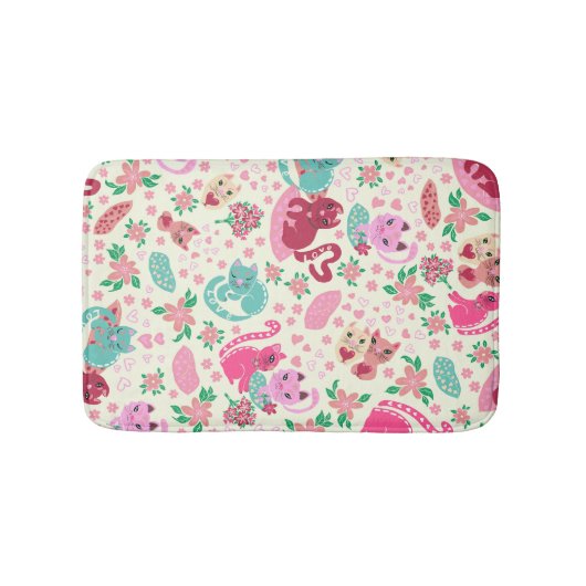 Katten in Love Cute Pets Bath Mat (Voorkant)