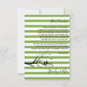 Katten in Love Green Wedding Bedankkaart (Achterkant)