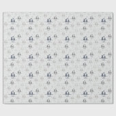 Katten in Love Modern Animal Silhouette Pattern Cadeaupapier (Vlak)