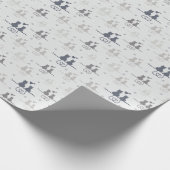 Katten in Love Modern Animal Silhouette Pattern Cadeaupapier (Hoek)