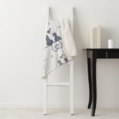 Katten in Love Modern Animal Silhouette Pattern Sherpa Deken (In situ)