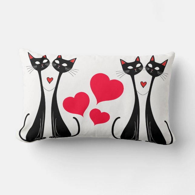 Katten in Love Worpkussen Kussen (Voorkant)
