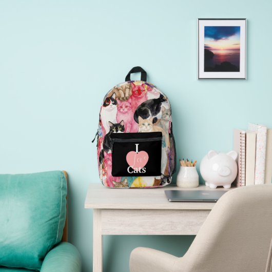 Katten in Meerdere Kleuren Bedrukte Rugzak (Insitu)