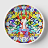 Katten in meerkleurige geometrische vormen (Voorkant)