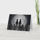 Katten in Moonlight met namen Kaart (Voorkant)