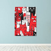 Katten in New York Canvas Afdruk (Insitu (Houten vloer))