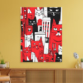 Katten in New York Canvas Afdruk (Insitu (Woonkamer))
