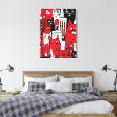 Katten in New York Canvas Afdruk (Insitu (Slaapkamer))