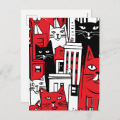 Katten in New York Feestdagenkaart (Voorkant / Achterkant)