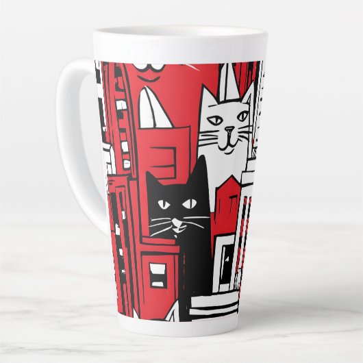 Katten in New York Latte Mok (Linkerhoek)