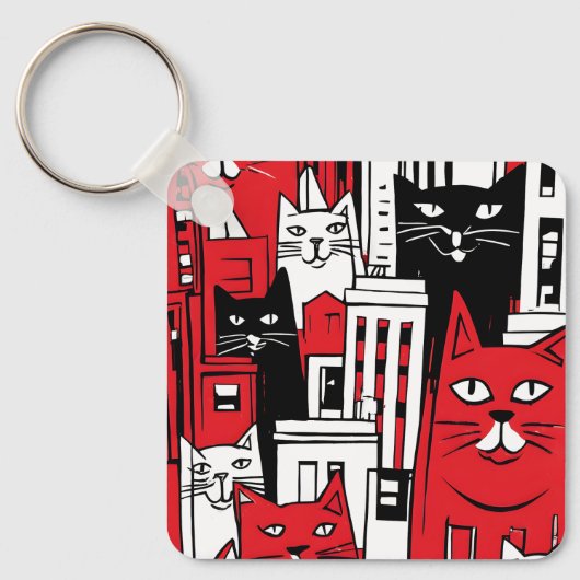Katten in New York Sleutelhanger (Voorkant)