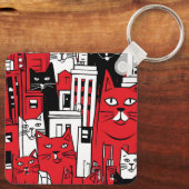 Katten in New York Sleutelhanger (Achterkant)