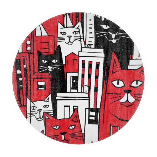 Katten in New York Snijplank (Voorkant)