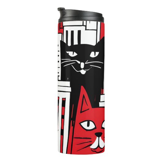 Katten in New York Thermosbeker (Geroteerd rechts)