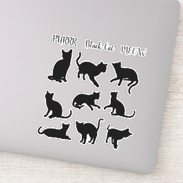 Katten in overvloed - Zwarte Kat - Sticker Verzame