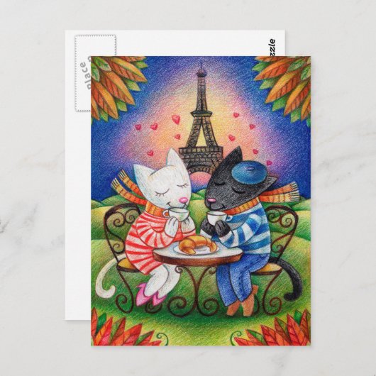 Katten in Parijs Briefkaart (Voorkant / Achterkant)