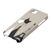 katten in parijs iphone 5 hoesje (Onderkant)