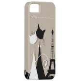 katten in parijs iphone 5 hoesje (Back/Rechts)