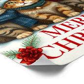 Katten in Preppy Winterkleding en Petten Kerst Poster (Hoek)