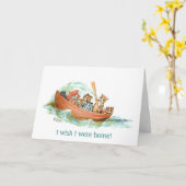 Katten in rijstboot kaart (Gele Bloem)