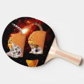 Katten in ruimtactieken tafeltennisbatje (Zijkant)