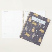 Katten in ruimte naadloos patroon Aangepaste naam Planner (Display)